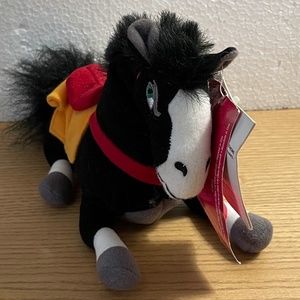 Disney Store Exclusive Khan Horse Plush Mulan Warriors Horse Stuffed Animal 10"
